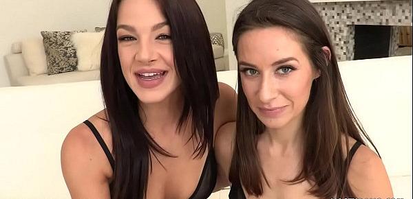  First lesbian anal experience with a monster dildo  - Evelin Stone, Cassidy Klein